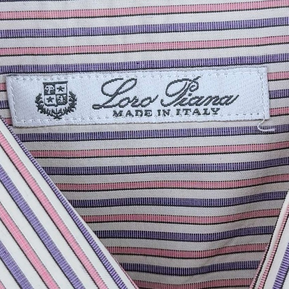 Loro Piana Men's Multicolor Striped Dress Shirt 👔 - Picture 2 of 7